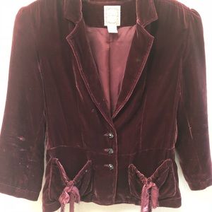 Velvet cropped jacket